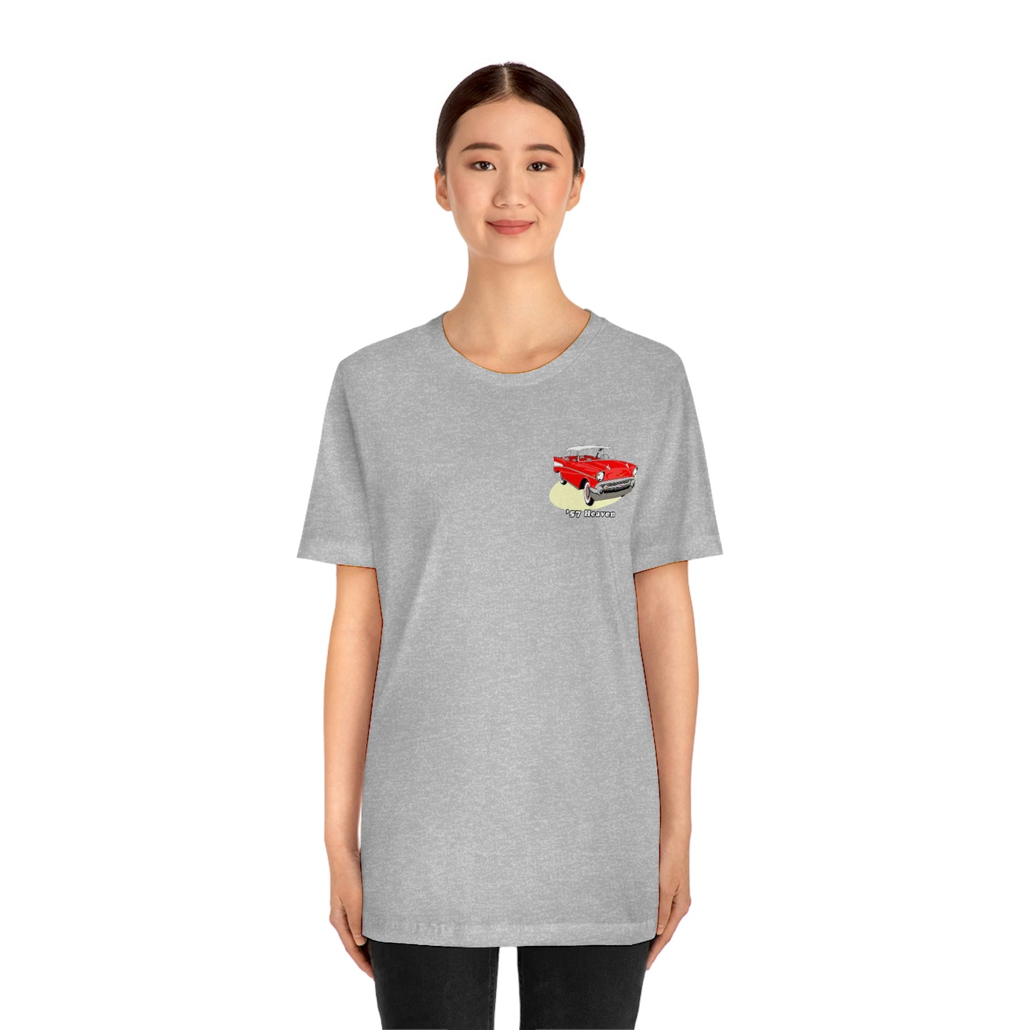 Red 57 Glimpse Heaven - Unisex Jersey Short Sleeve Tee - Front and Back Design