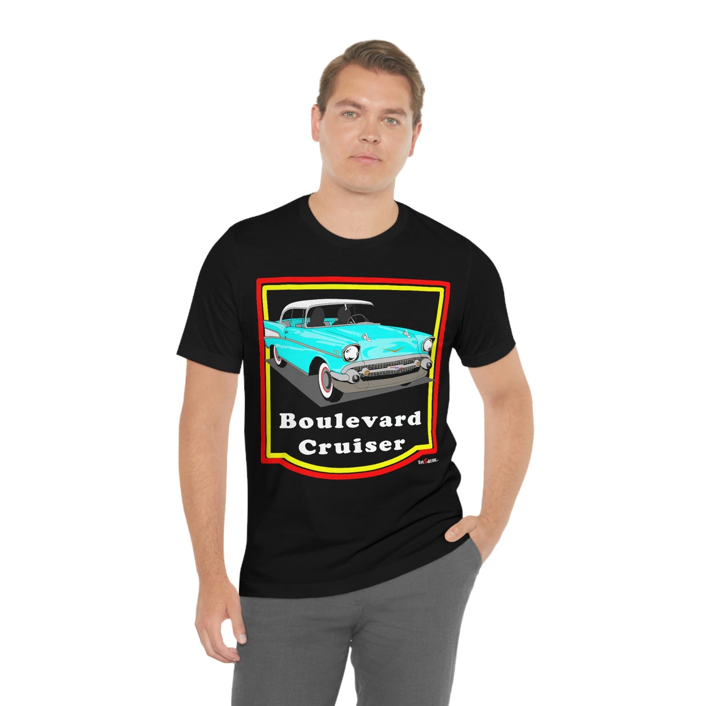 Lt Blue 57 Cruising - Front only - Unisex Jersey Short Sleeve Tee