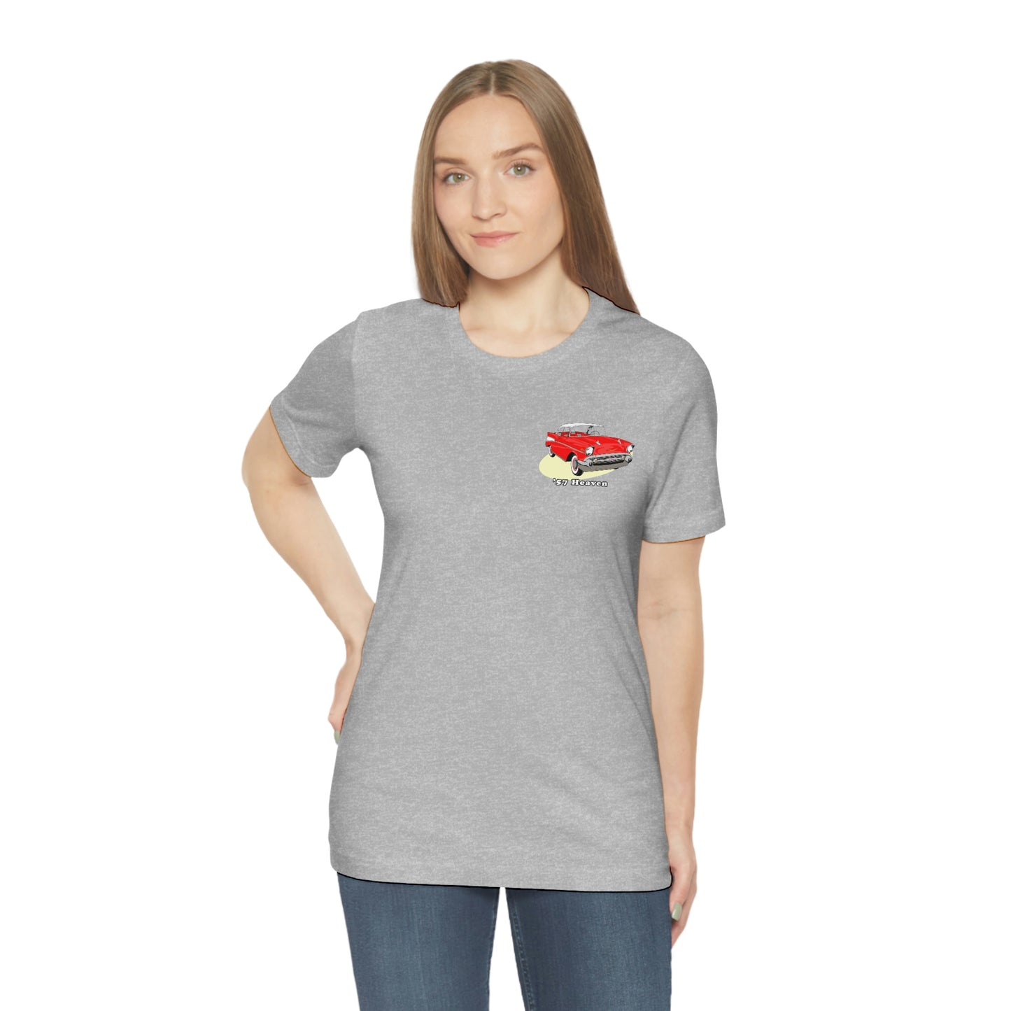 Red 57 Glimpse Heaven - Unisex Jersey Short Sleeve Tee - Front and Back Design