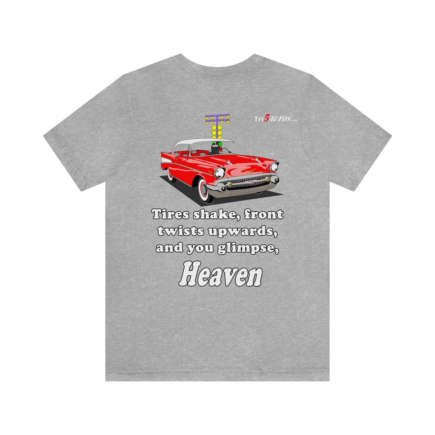 Red 57 Glimpse Heaven - Unisex Jersey Short Sleeve Tee - Front and Back Design