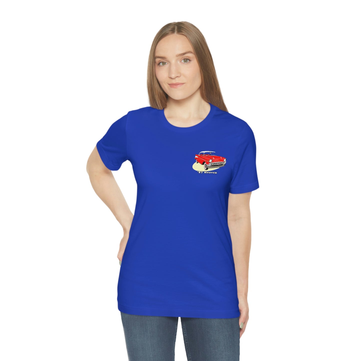 Red 57 Glimpse Heaven - Unisex Jersey Short Sleeve Tee - Front and Back Design