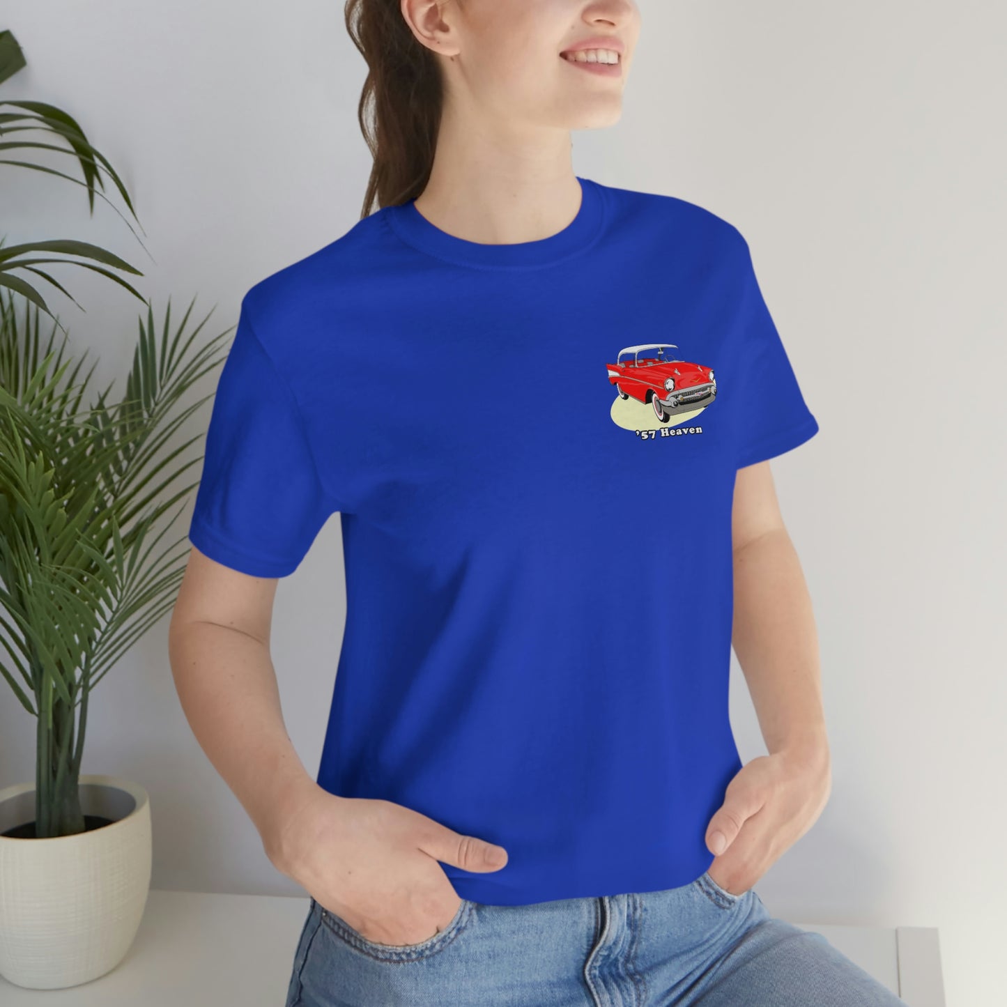 Red 57 Glimpse Heaven - Unisex Jersey Short Sleeve Tee - Front and Back Design