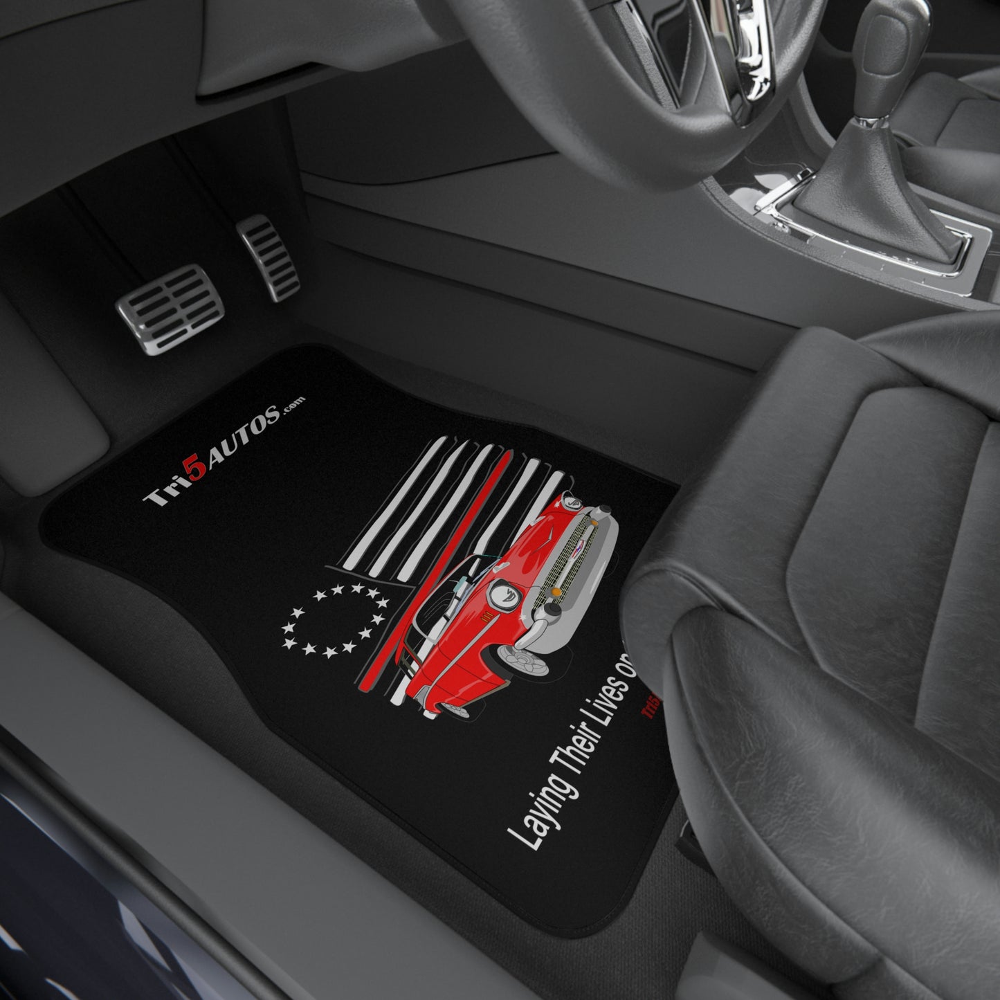 '57 Red Nomad - Celebrating Fire Fighters - Car Mats (2x Front)