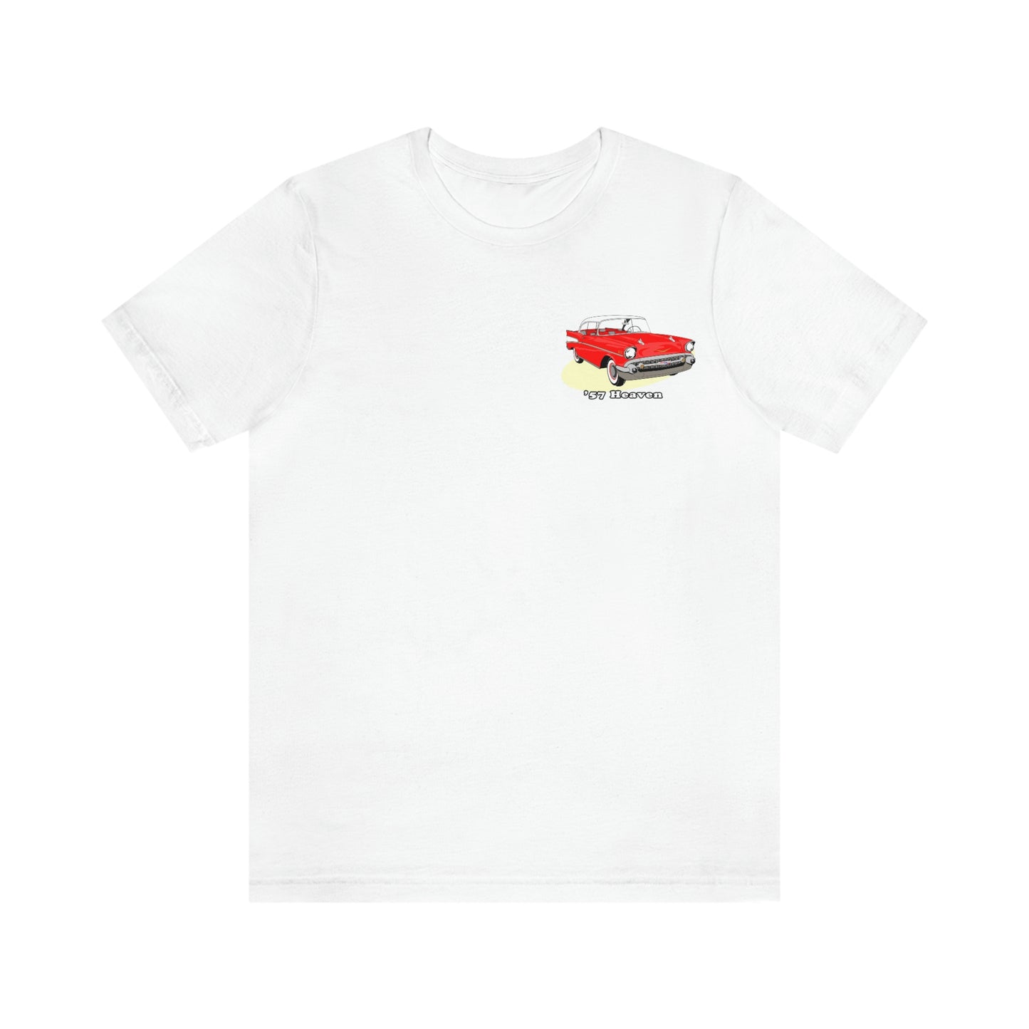 Red 57 Glimpse Heaven - Unisex Jersey Short Sleeve Tee - Front and Back Design