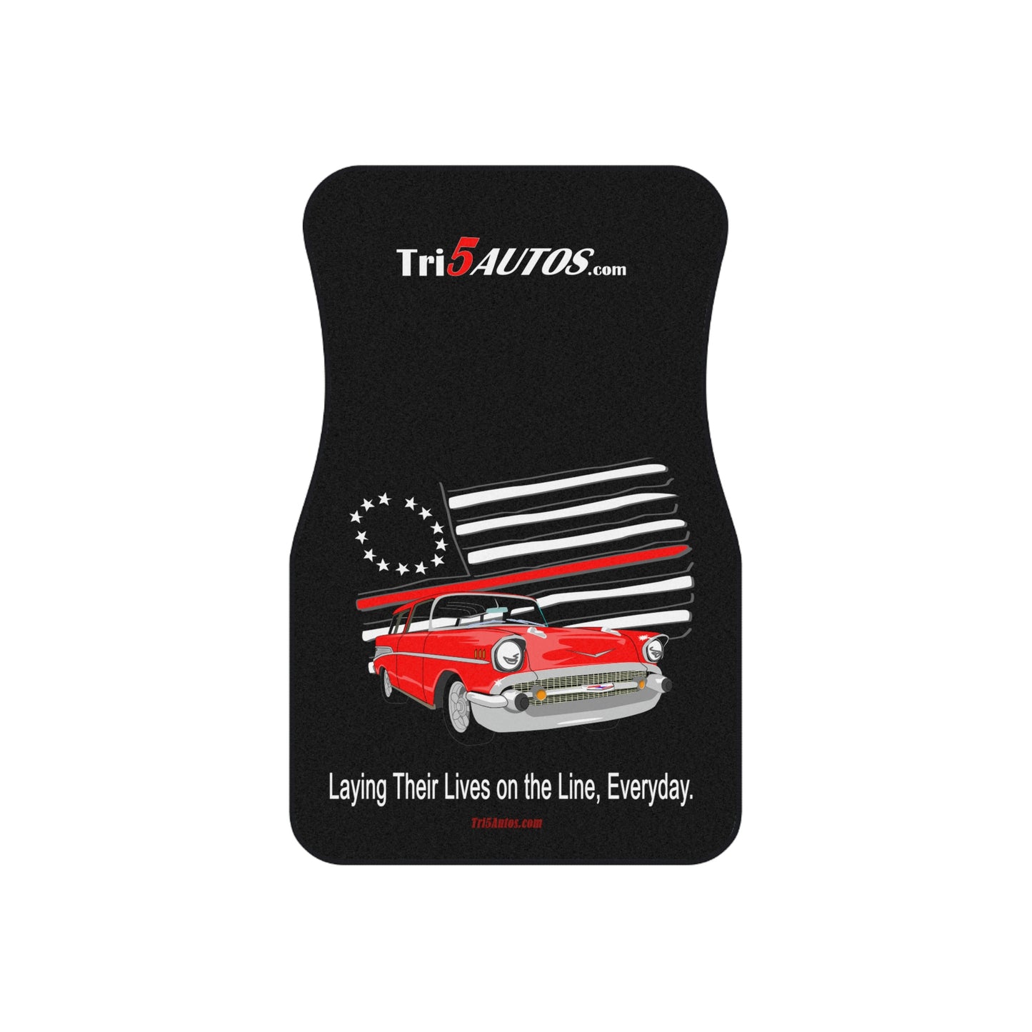 '57 Red Nomad - Celebrating Fire Fighters - Car Mats (2x Front)