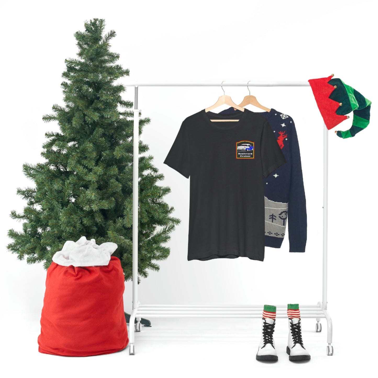 Boulevard Cruiser - Unisex Jersey Short Sleeve Tee - Front and Back Design