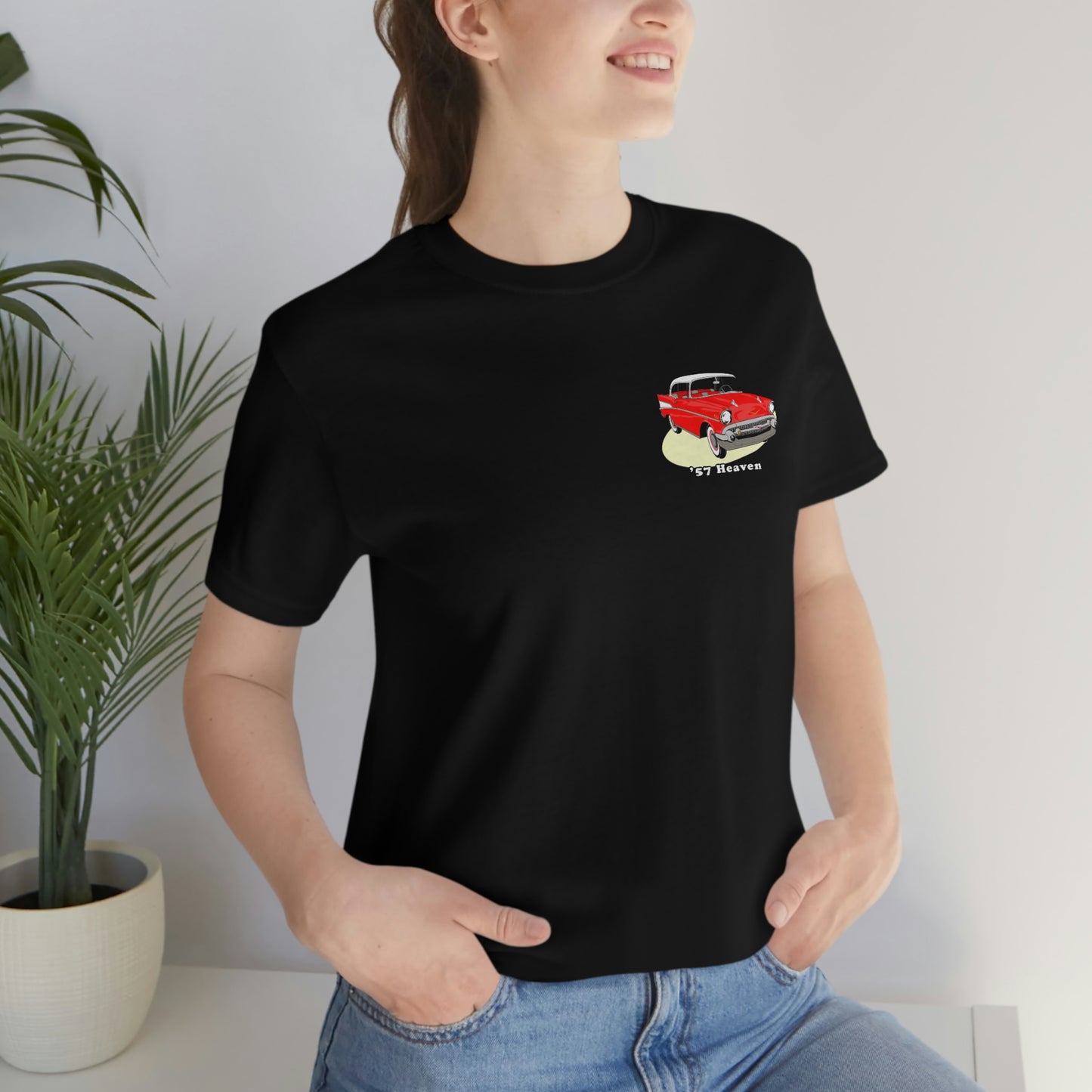 Red 57 Glimpse Heaven - Unisex Jersey Short Sleeve Tee - Front and Back Design