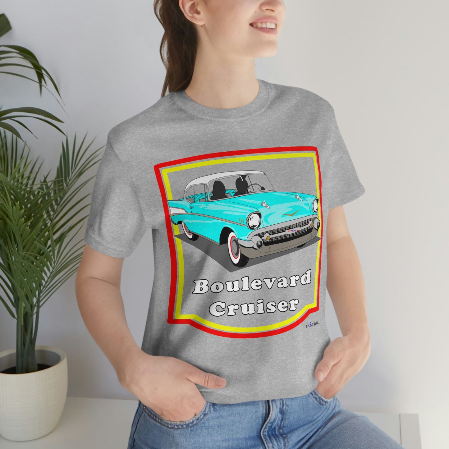 Lt Blue 57 Cruising - Front only - Unisex Jersey Short Sleeve Tee