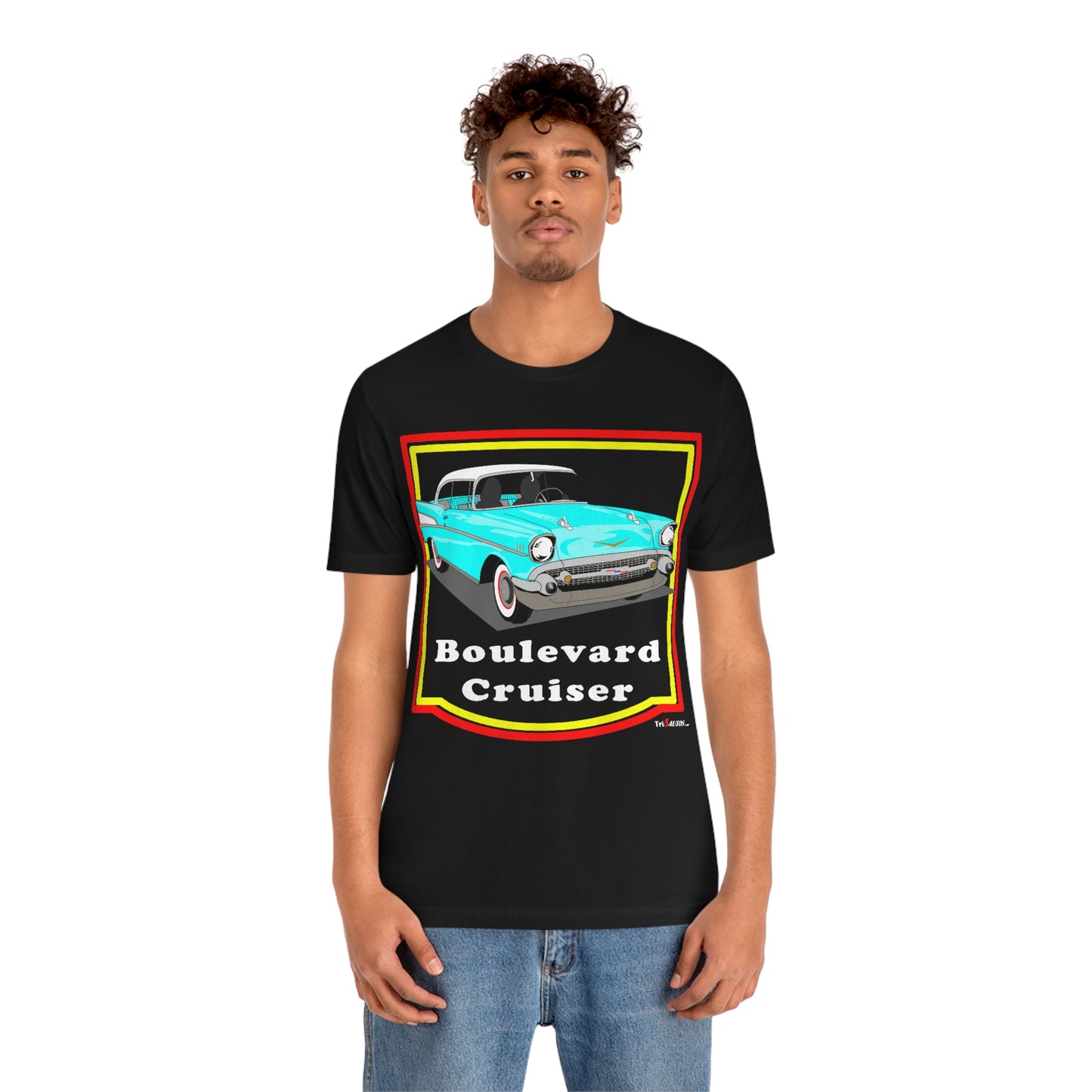 Lt Blue 57 Cruising - Front only - Unisex Jersey Short Sleeve Tee
